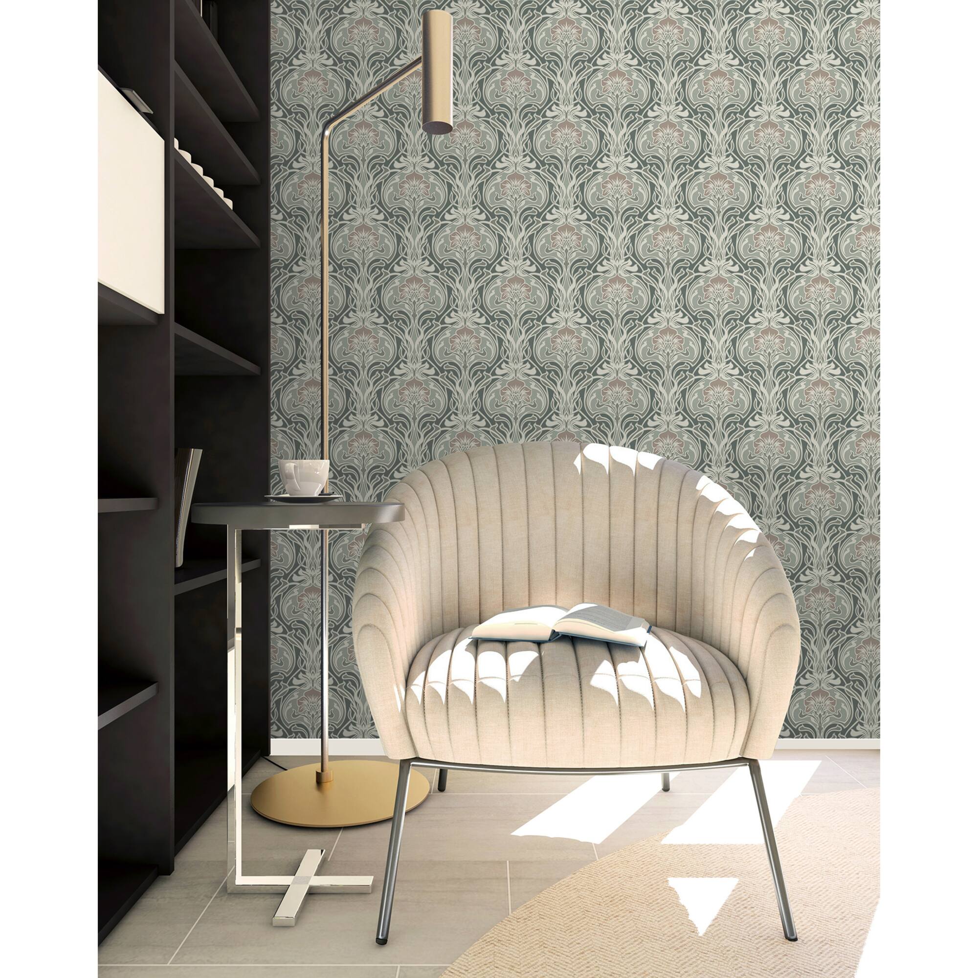 NuWallpaper Fallon Brown Peel & Stick Wallpaper